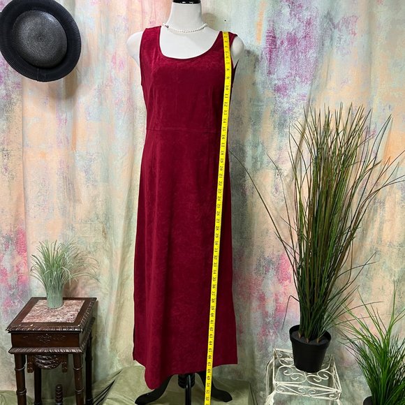 VTG๐ Karin Stevens Faux Suede Dress with Jacket backside it has a long Slit - Picture 9 of 16